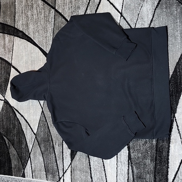 HURLEY LOGO BLACK THICK FLEECE DRAWSTRING HOODIE SWEATSHIRT - Picture 7 of 12